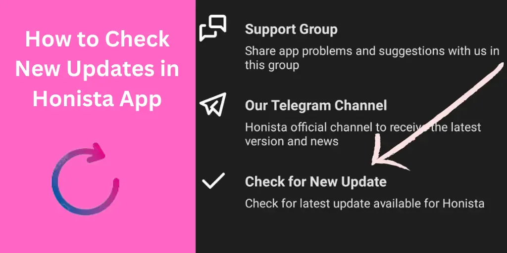 How to Check New Updates in Honista App